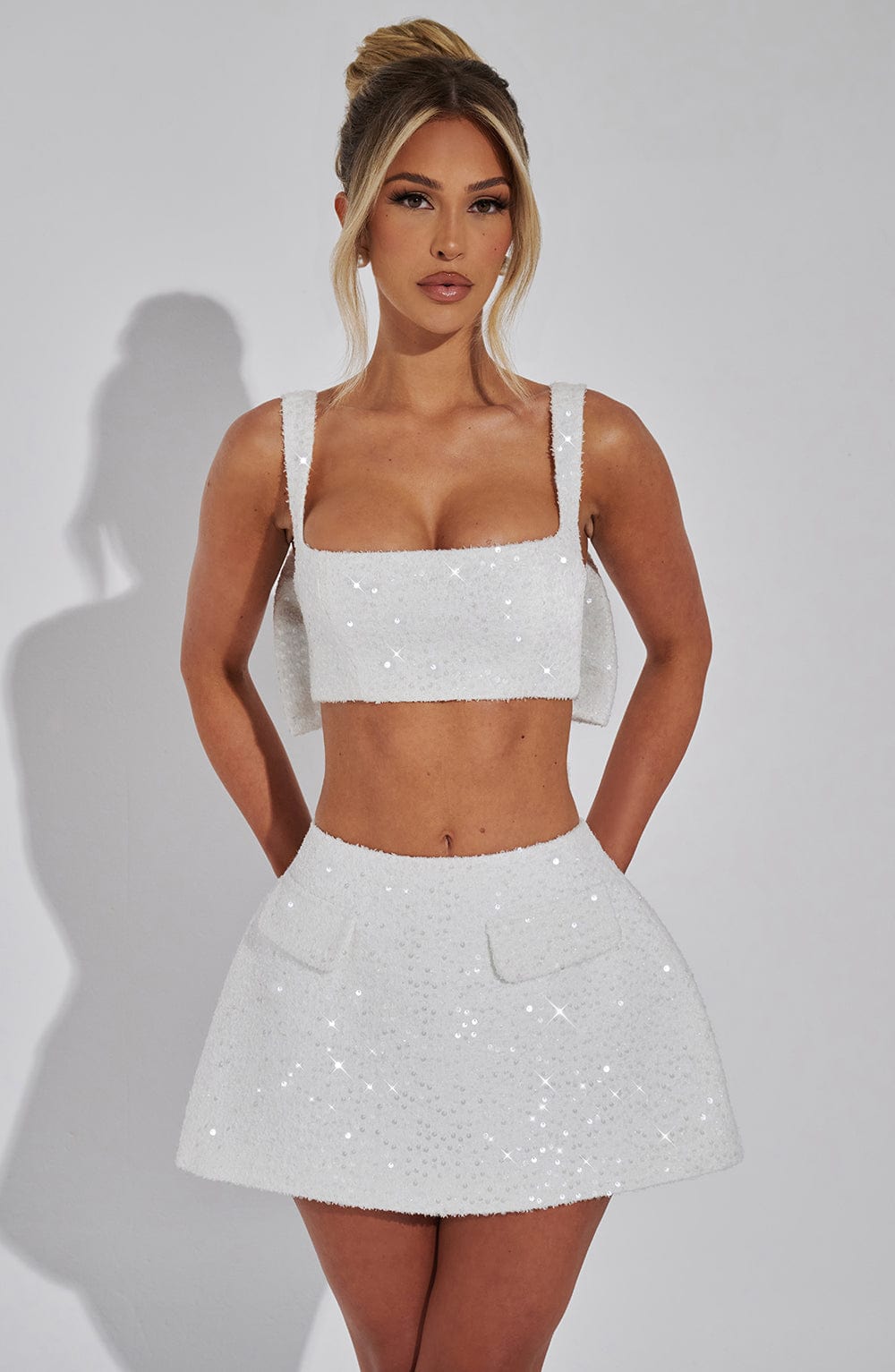 White Kiri Sequin Set