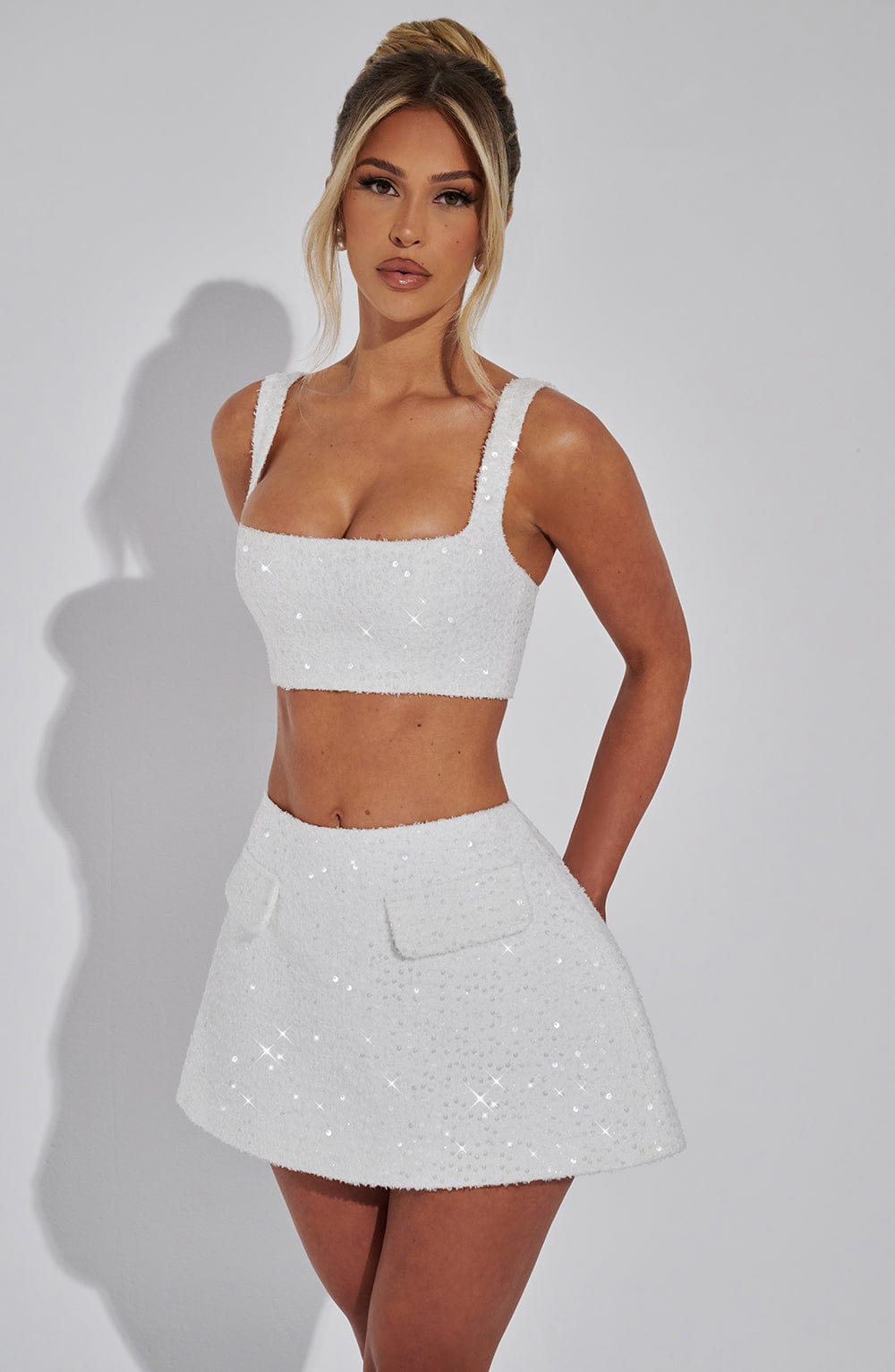 White Kiri Sequin Set