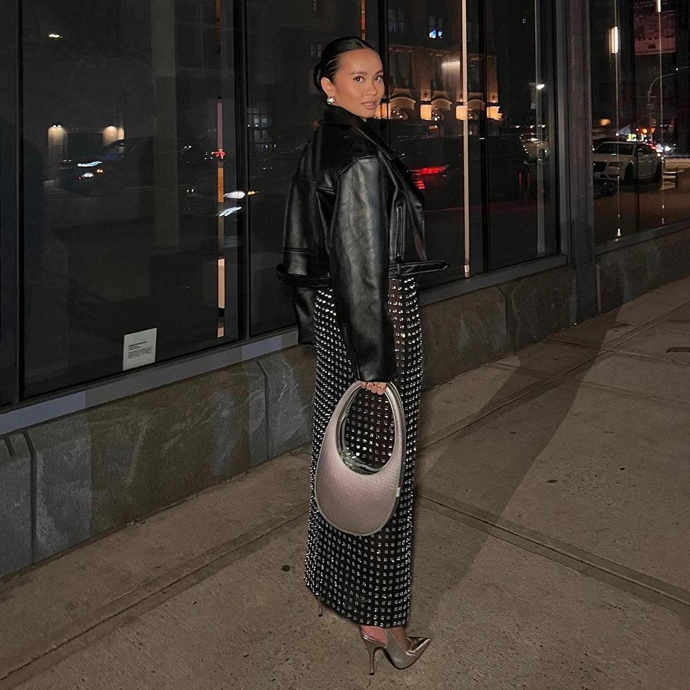 Ophelia Dazzle Mesh Maxi Skirt