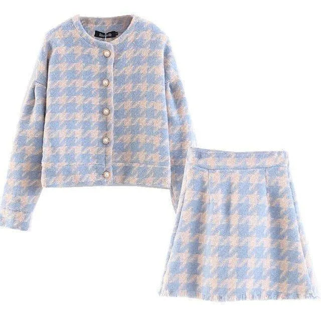 Vienna Houndstooth Two-Piece Set