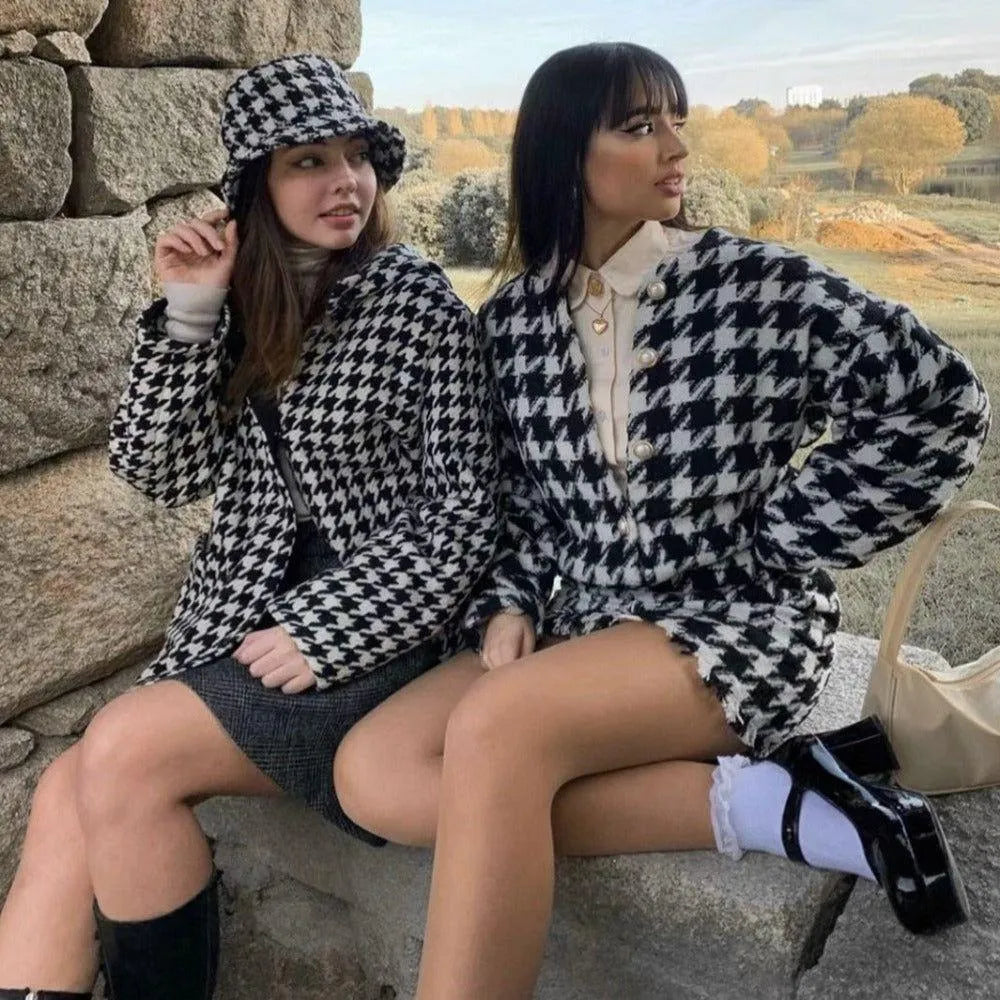 Vienna Houndstooth Two-Piece Set