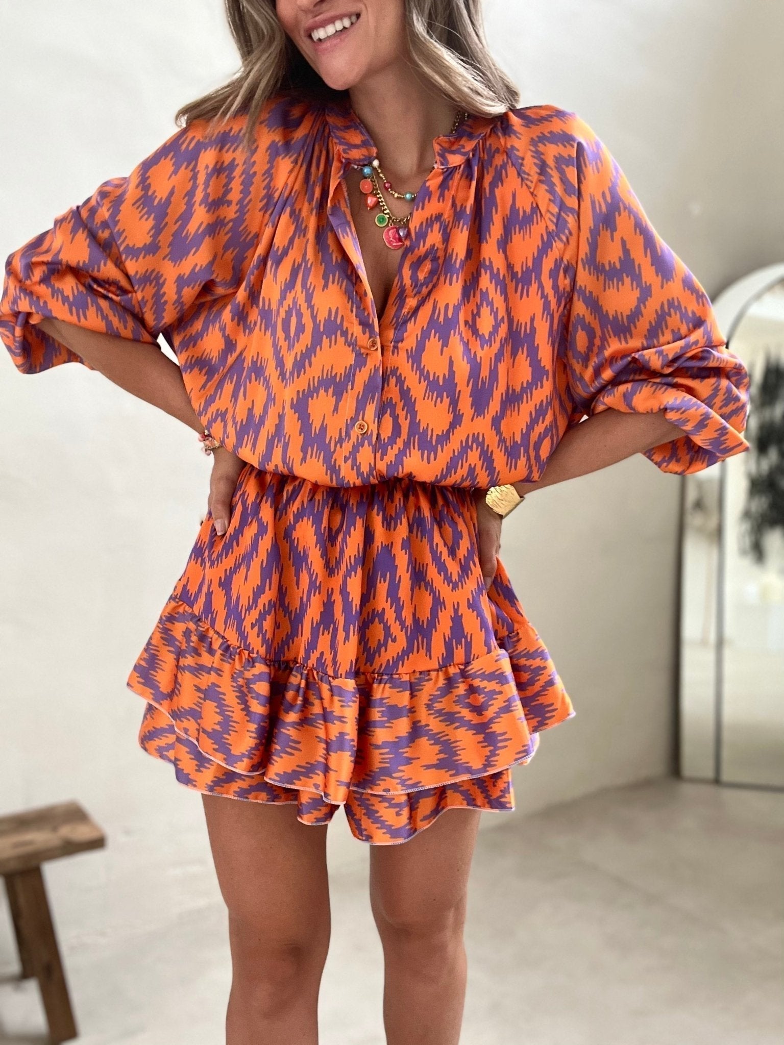 Yasmine Zigzag Ruffle Jumpsuit