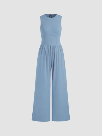 Sleeveless Wide-Leg Jumpsuit