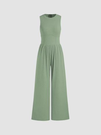 Sleeveless Wide-Leg Jumpsuit