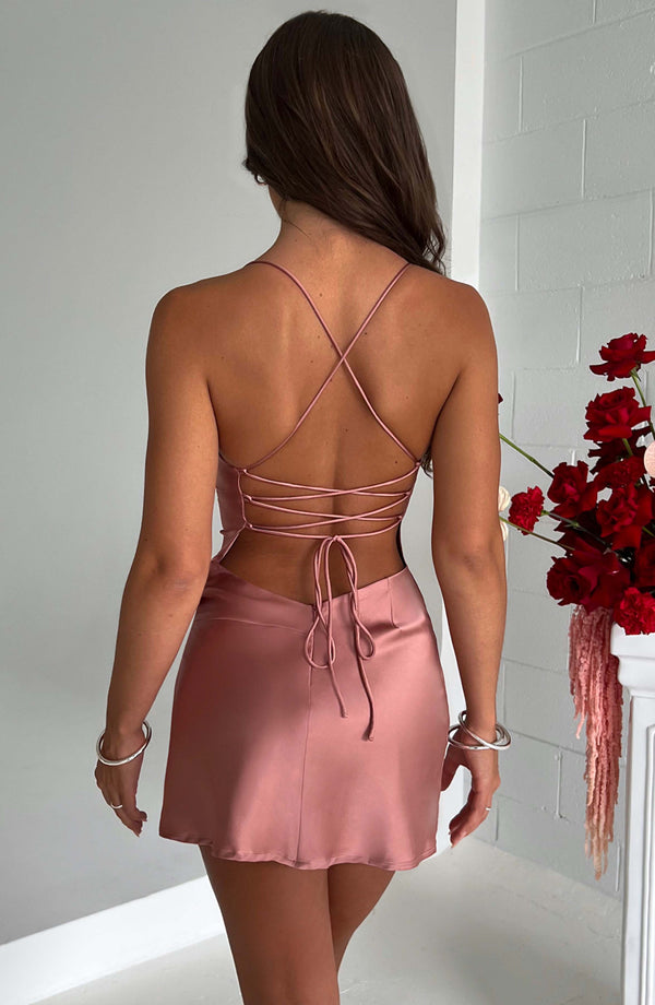 Rosella Satin Mini Dress