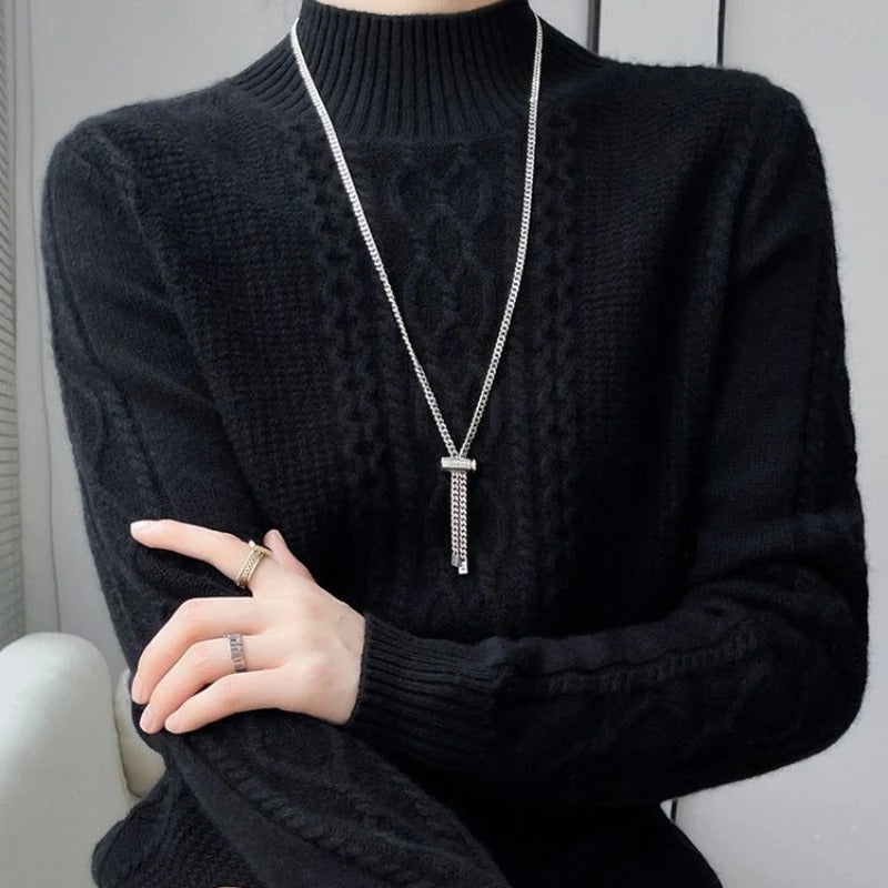 Rosecloud Cable Knit Jumper
