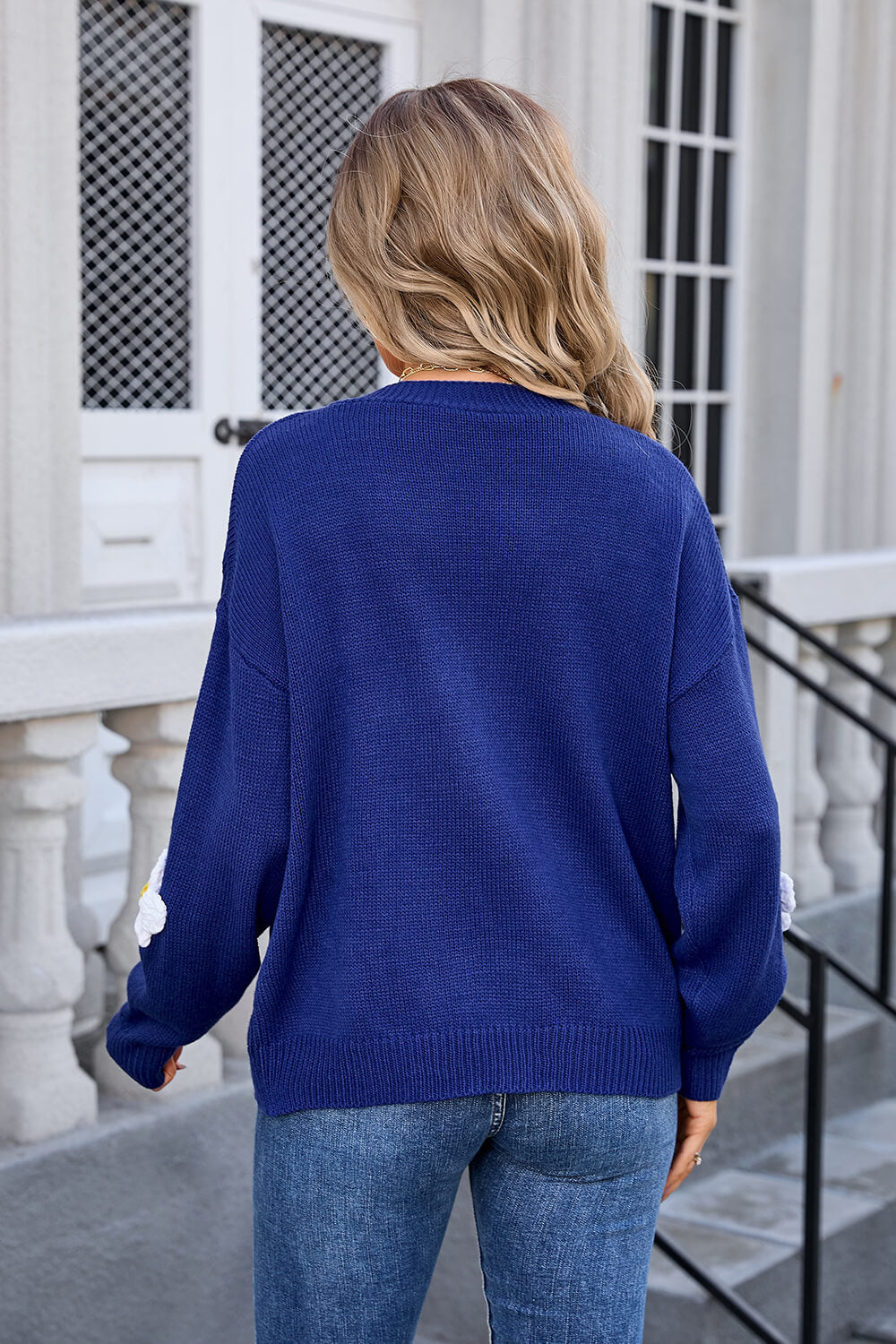 Navy Meadow Charm Knit Cardigan