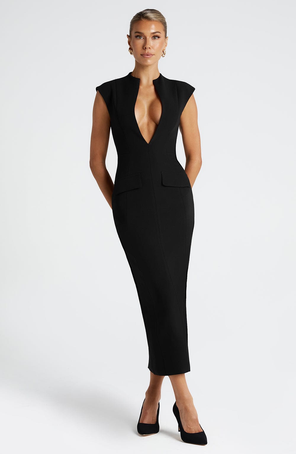 Black Barossa Beauty Midi Dress