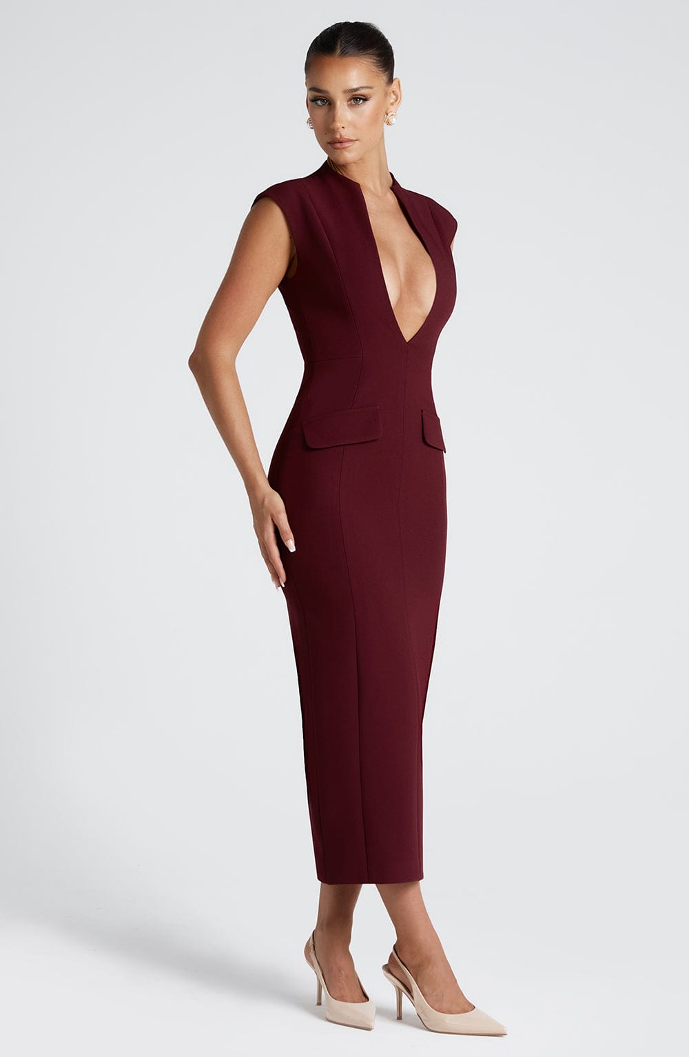 Burgundy Barossa Beauty Midi Dress