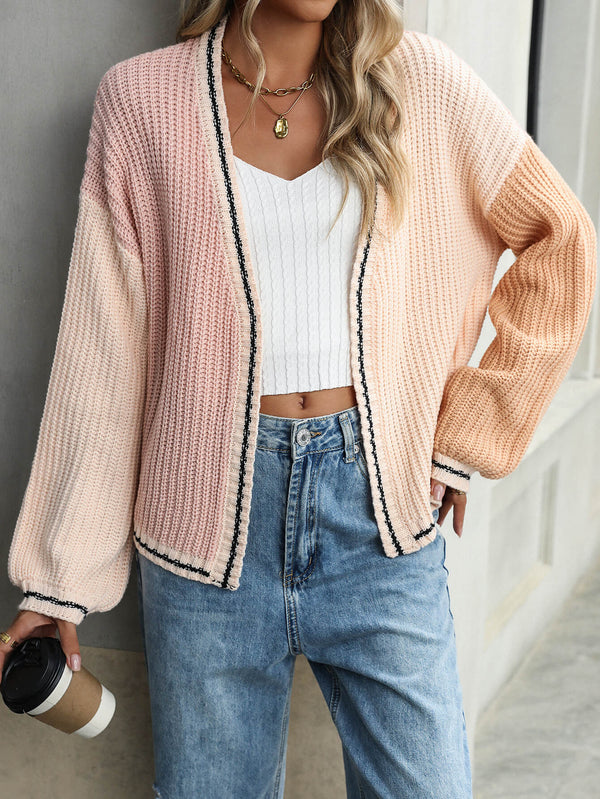 Pink Metro Dusk Colourblock Cardigan