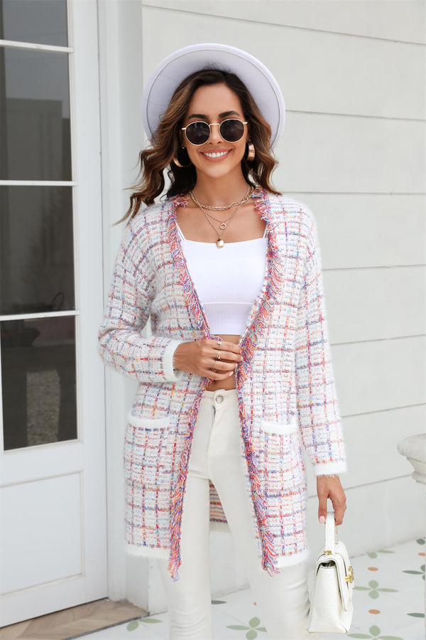 Pink Bellevue Days Tweed Cardigan