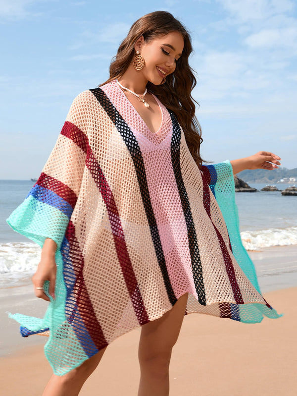 Pink Solstice Shores Crochet Cover-Up