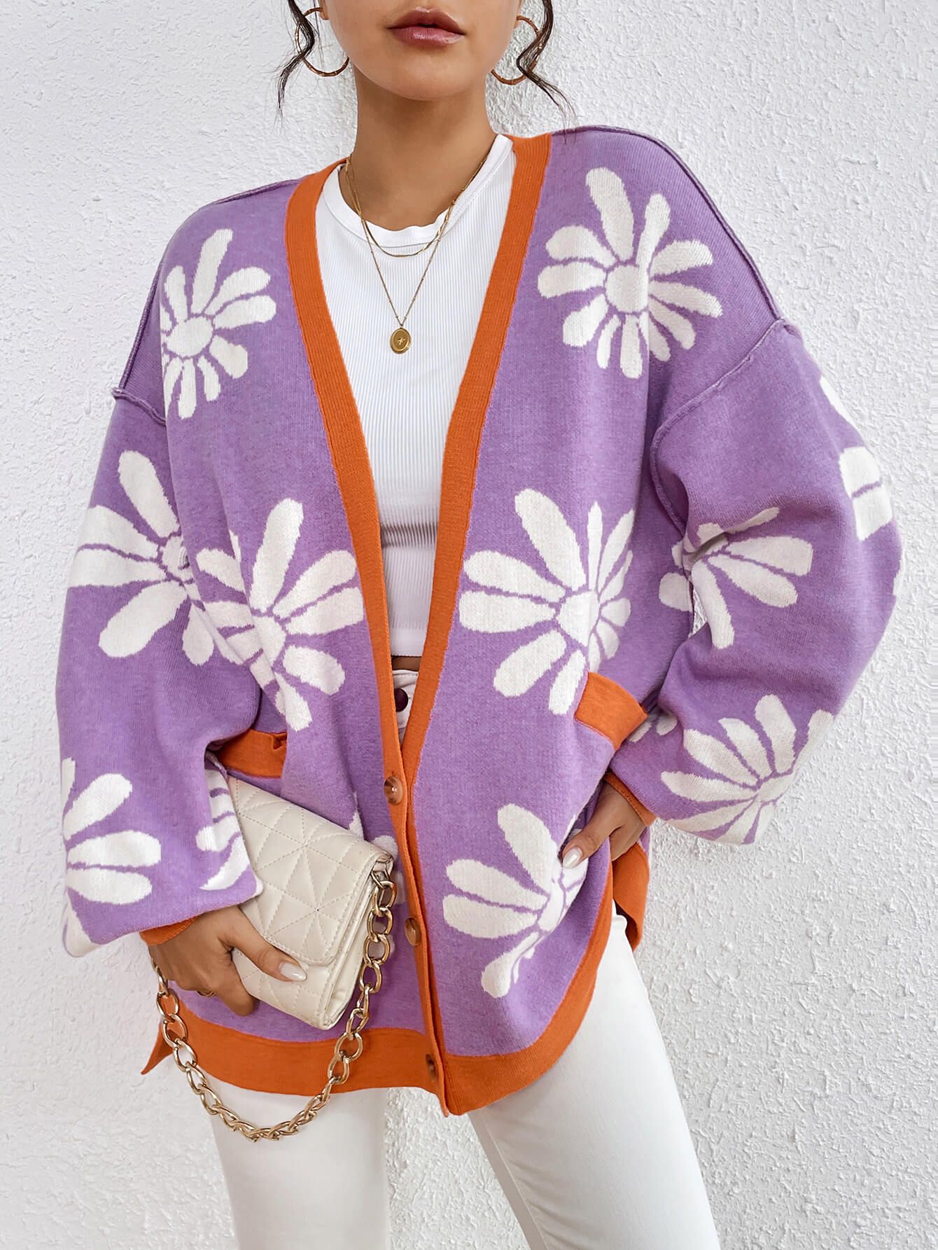 Sunburst Bloom Knit Cardigan