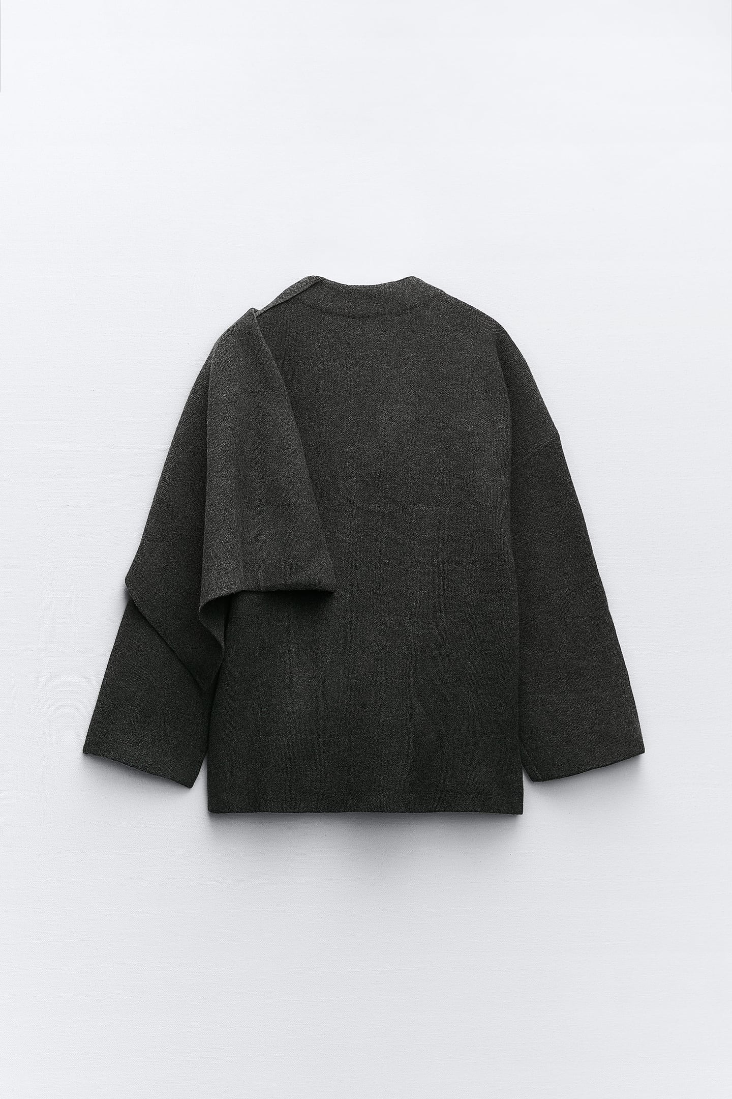 Midnight Drape Wool Cape Jacket