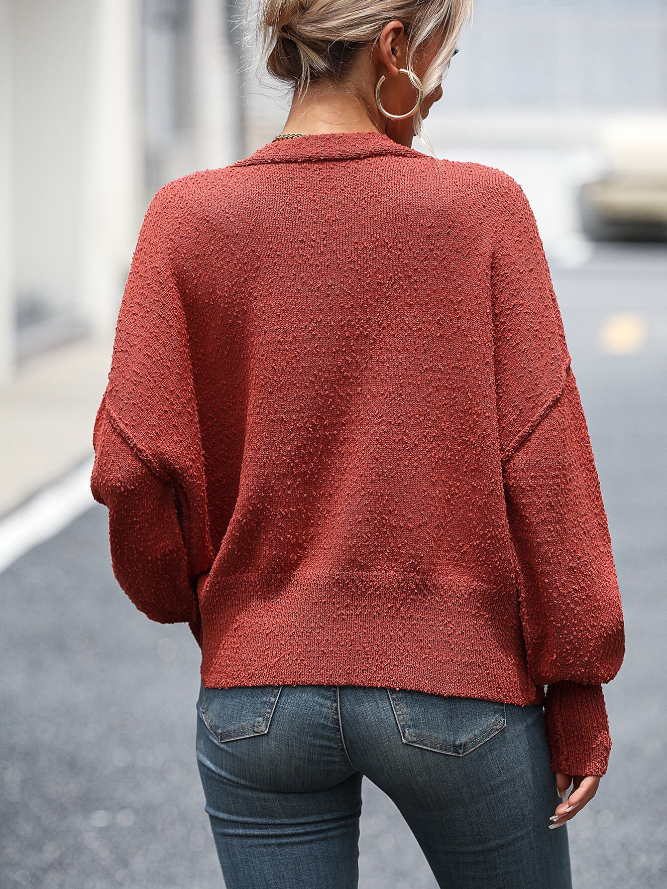 Red Shadow Lane Knit Cardigan