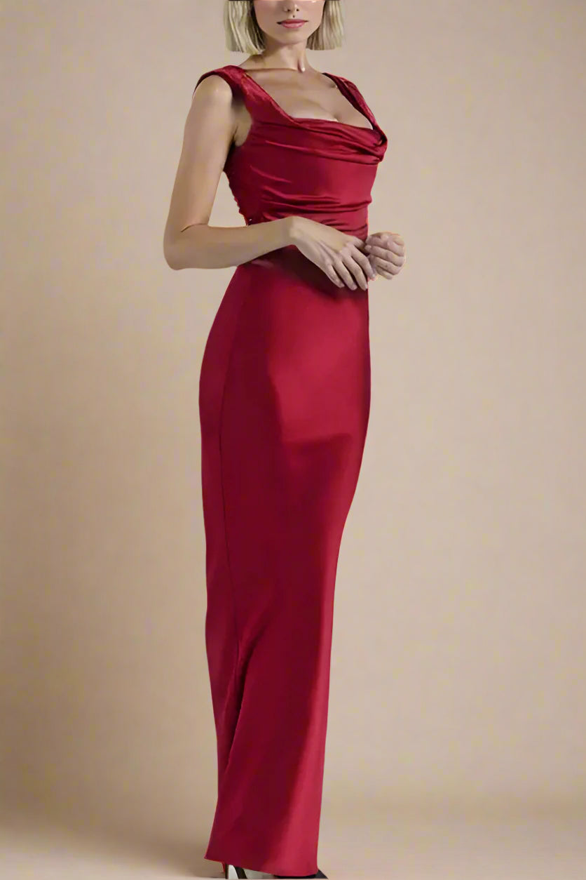 Veloura Cutout Cowl Maxi Set