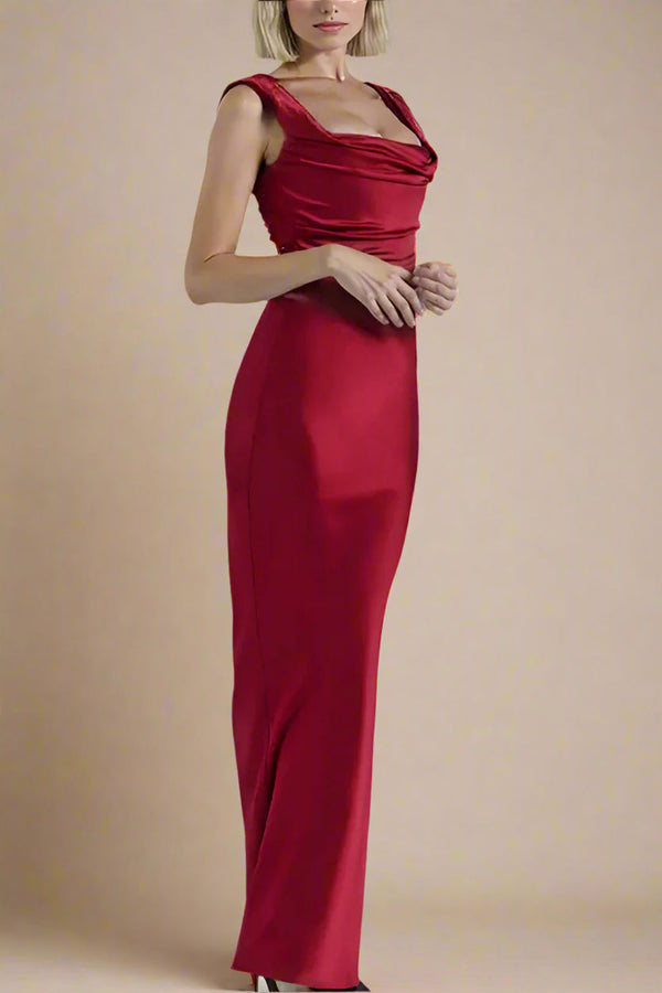 Veloura Cutout Cowl Maxi Set