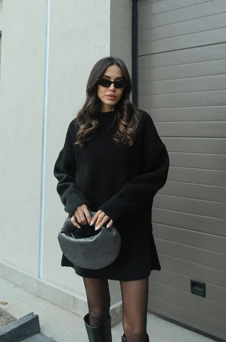 Nadia Knit Sweater Skirt Set