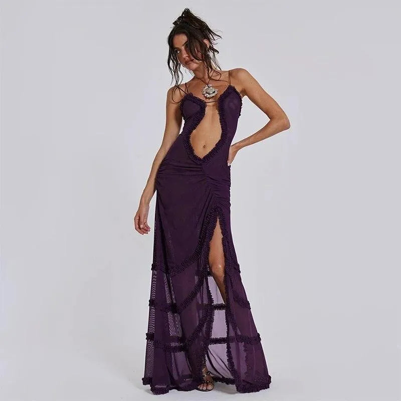Sahara Mirage Mesh Maxi Dress