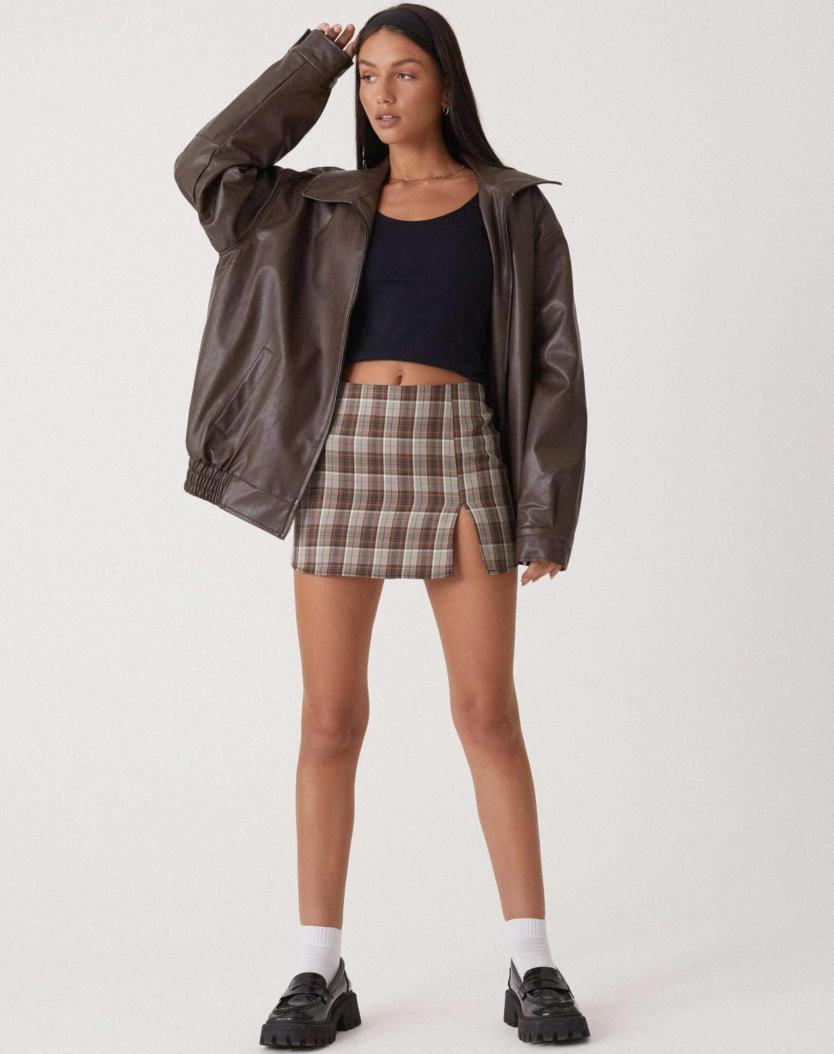 Harlin Oversized PU Zip Jacket