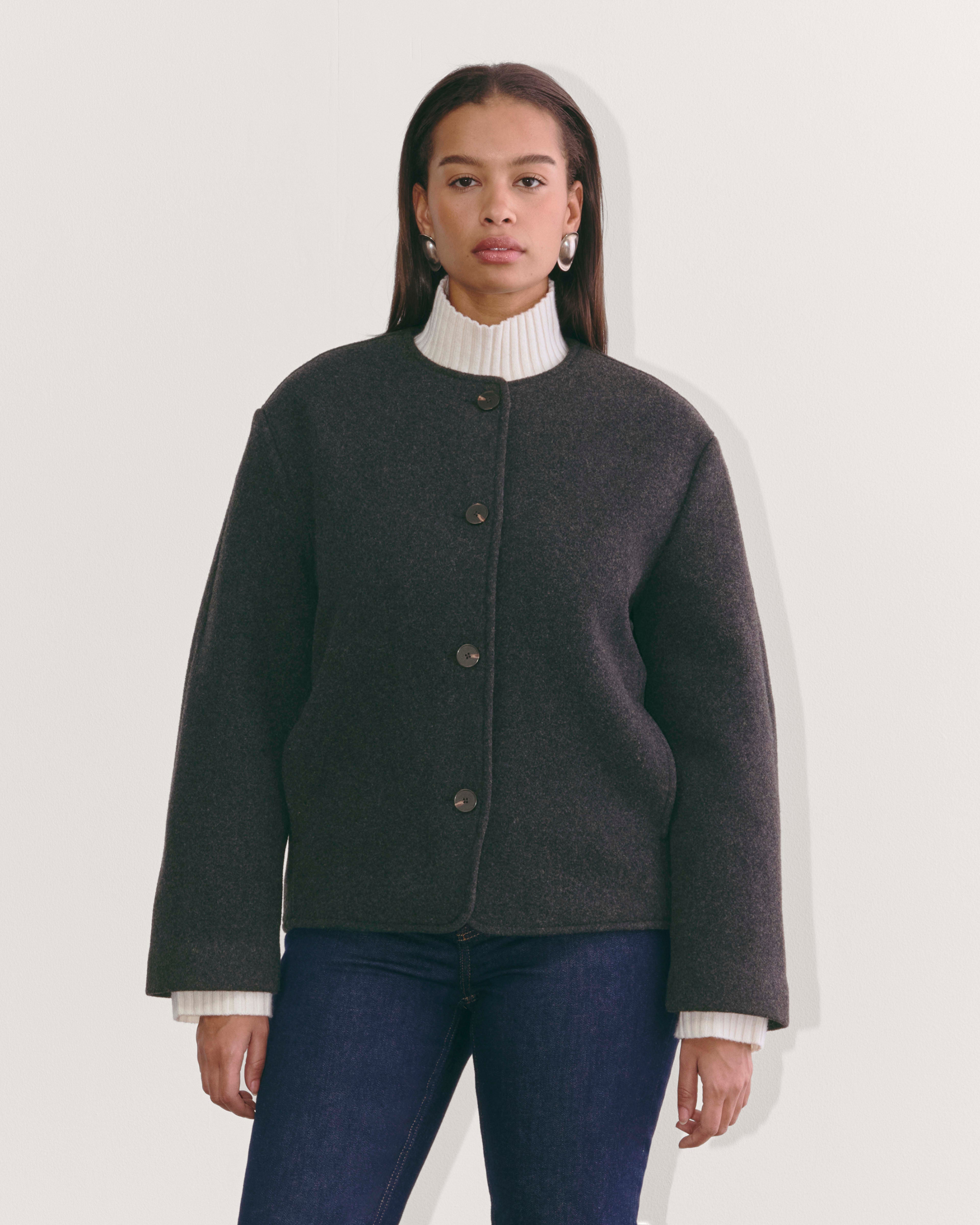 Wool Cocoon Coat