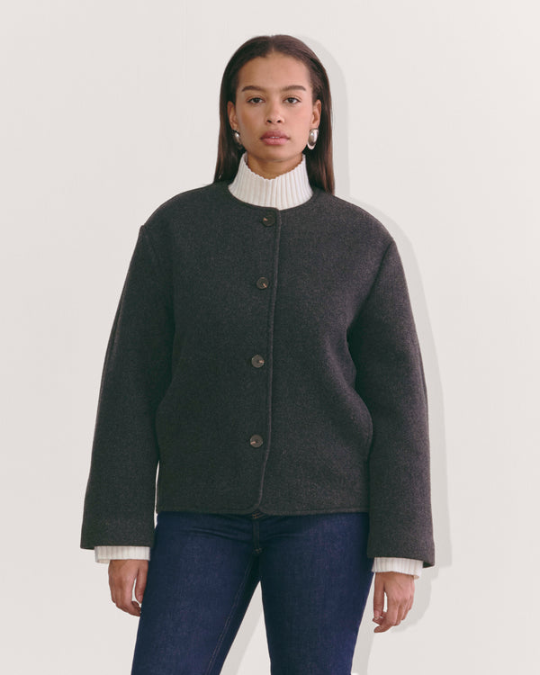 Wool Cocoon Coat